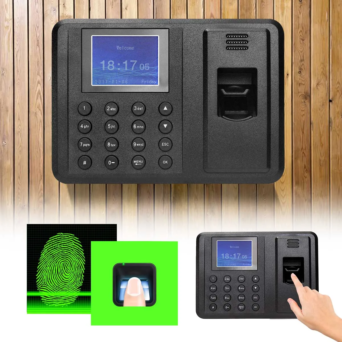 USB пароль биометрический отпечаток пальца времени офиса посещаемости часы рекордер работник электронный контроль доступа машина