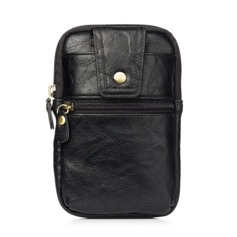 Универсальная сумка для мобильного телефона из искусственной кожи с зажимом на ремне 6,5 дюйма для iPhone X 7 8 6s plus, поясная сумка для samsung Note 9 8 7 S9 S8 plus S7 S5 - Цвет: Black