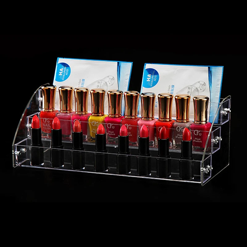 New Detachable Acrylic Nail Polish Rack Makeup Box Cosmetic Display