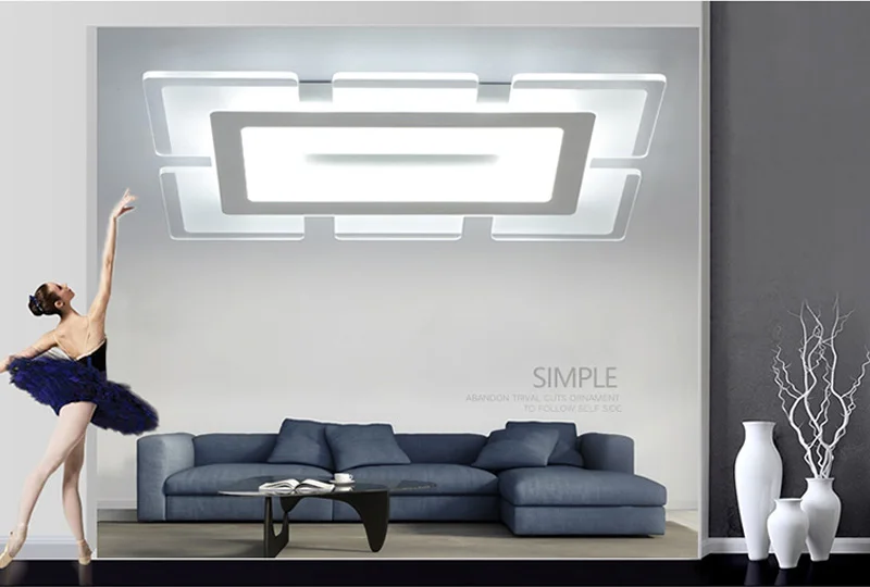 Horsten 110 220V Sky City Ultra-thin Transparent LED Ceiling Light Modern Creative Acrylic Bedroom Living Room Ceiling Light Home Lighting (1)