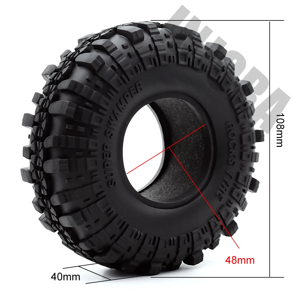 4 шт. 1," резиновые шины/колеса шины для 1:10 RC Рок Гусеничный осевой SCX10 90046 Tamiya CC01 D90 D110