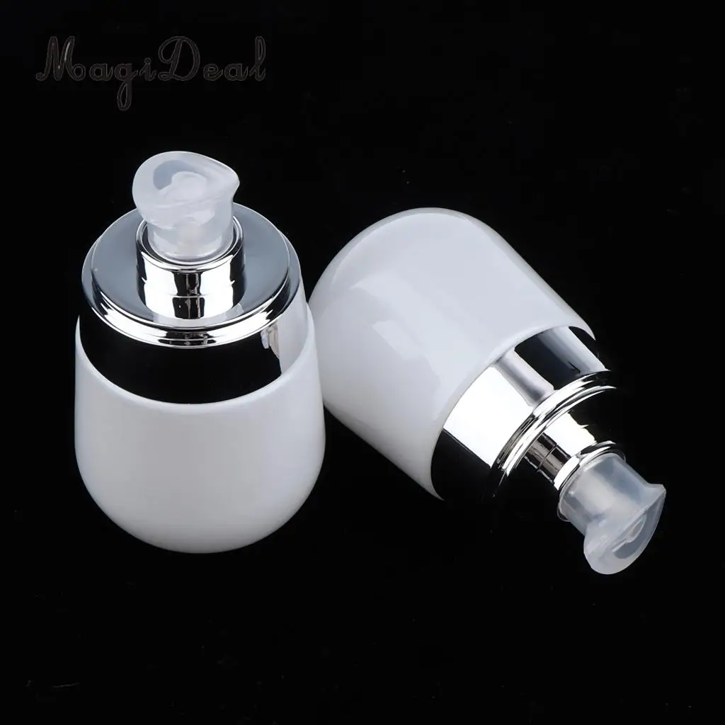 2pcs Empty Glass Lotion Cosmetic Face Cream Bottles Pump Bottle Dispenser 30ml / 100ml