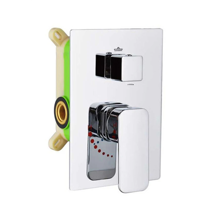 Настенный смеситель для ванной комнаты, латунный душевой контроллер, смеситель горячей и холодной воды, душевой клапан, 2 функции, смесители, встроенный ящик