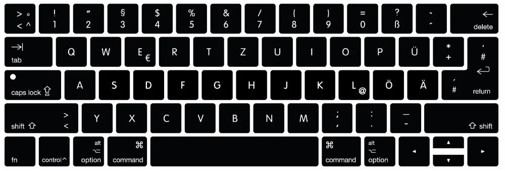 Универсальный чехол-клавиатура для MacBook Pro retina 1" 15", датский, немецкий, греческий, японский, корейский, шведский, тайский, швейцарский