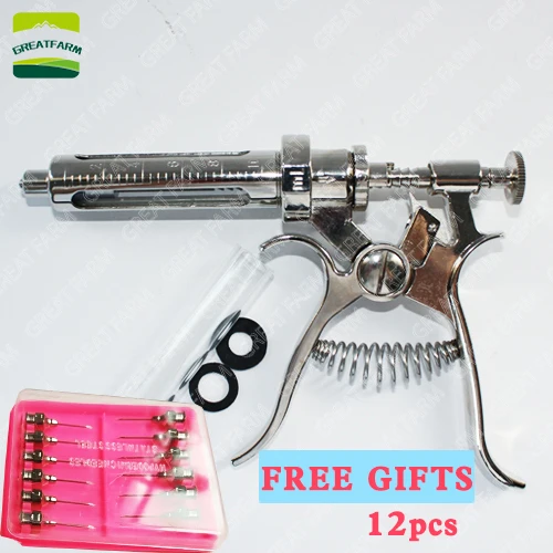 

10/20/30/50ml revolver continuos syringe stainless steel veterinary syringes automatic animal pig chicken cow metal poultry