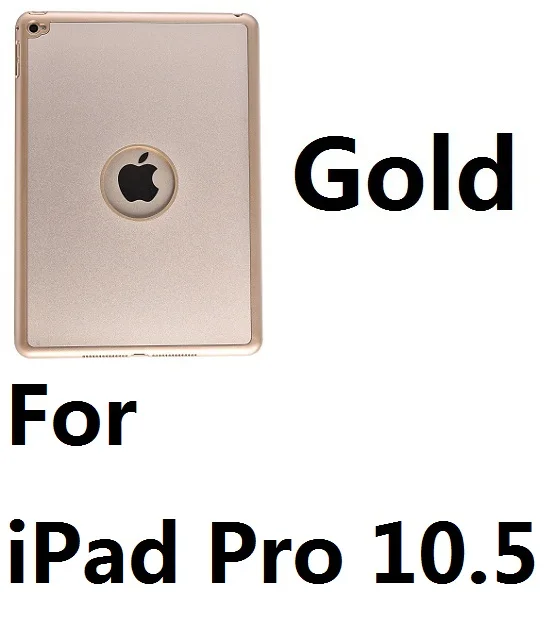 Алюминиевый сплав, 7 цветов, светодиодный чехол-клавиатура с подсветкой Bluetooth, чехол для iPad Mini 1234 Air 1 2 iPad 9,7 Pro 9,7 Pro 10 - Цвет: For Pro 10.5 Gold