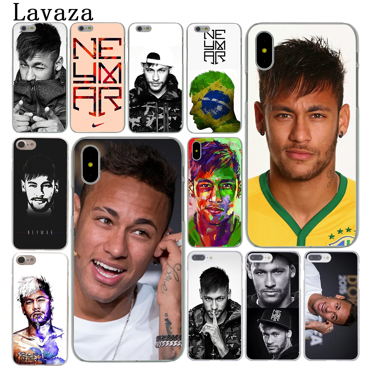 

Brazil Neymar da Silva Santos Football Hard White Cover Case for iPhone 7 7 Plus 6 6S Plus 5 5S SE 4 4S