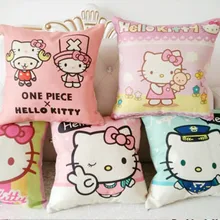 Новая красивая льняная Подушка с рисунком «hello kitty Kitty», подушка для дивана, Офисная подушка для талии, спинка кровати