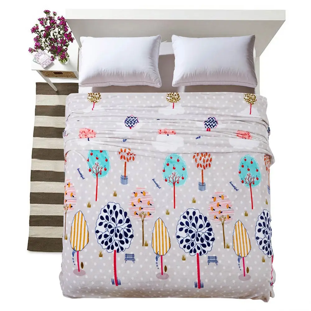 Svetanya мягкое одеяло с принтом дерева, фланелевая флисовая простыня - Цвет: 20161782