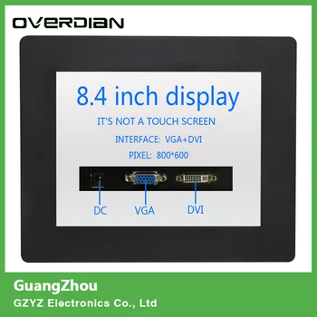 

8"/8.4 inch VGA/DVI Interface Non- Touch Industrial Control LCD Monitor/Display Metal Shell Buckle Card Installation 4:3