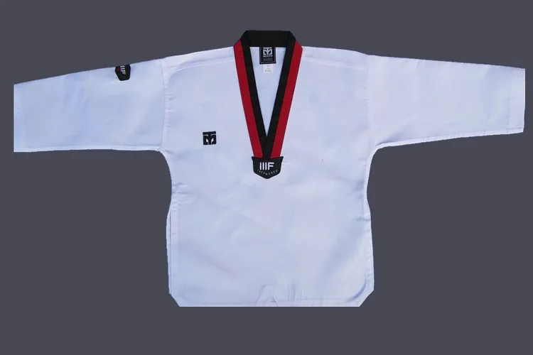 Hot Beginners Gebruik Mooto Taekwondo Dobok Kleren Kind Volwassen V-hals Mooto Taekwondo Pak Taekwondo Training Uniform Groothandel