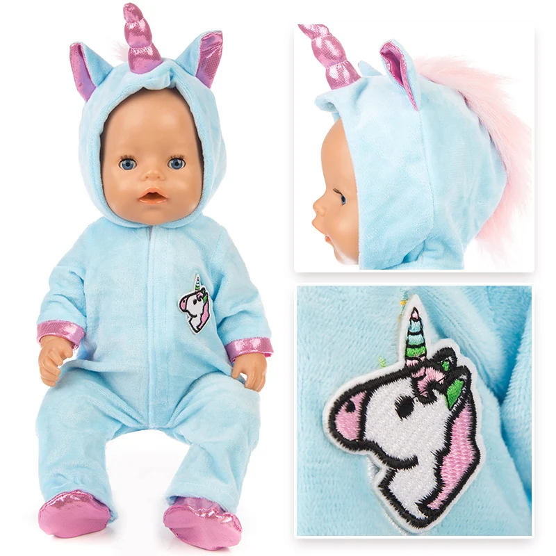 Combinaisons de cheval chaud pour bébé né 43cm vêtements de poupée accessoires de poupée pour bébé poupée de 17 pouces