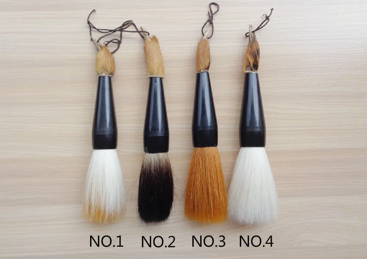 Forma de Cabelos Caneta de Caligrafia Hopper-em Doninha Pincel Chinesa Pintura Escovas Caneta Penholder Chinês Curta Escrever Dísticos 2 de Caligrafia Chinesa Pintura Escovas Escovas Caneta