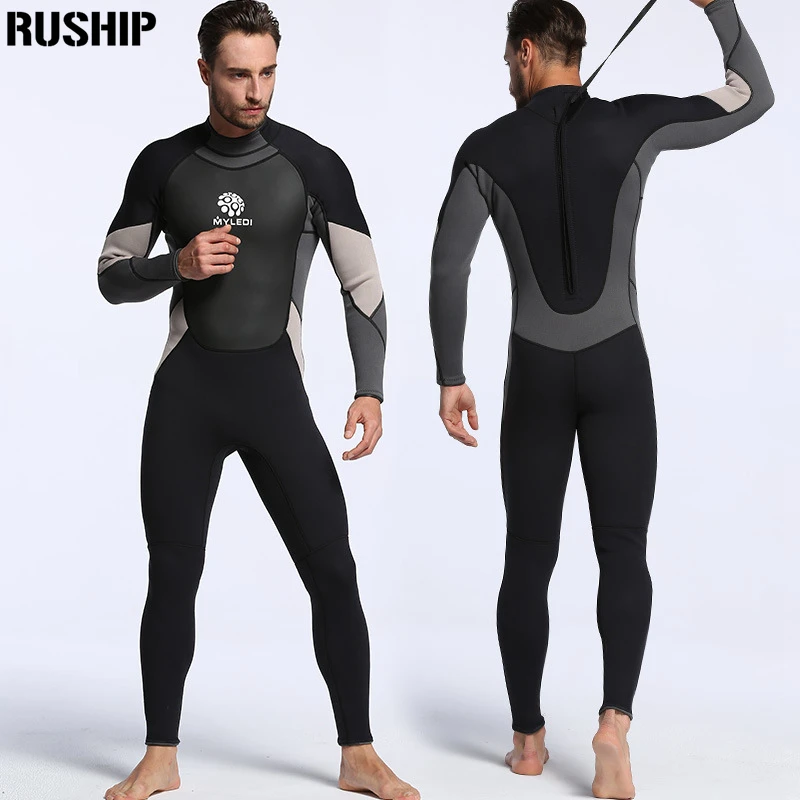Buy Professional 3mm Men Neoprene diving suits warm keeping Rash Guards