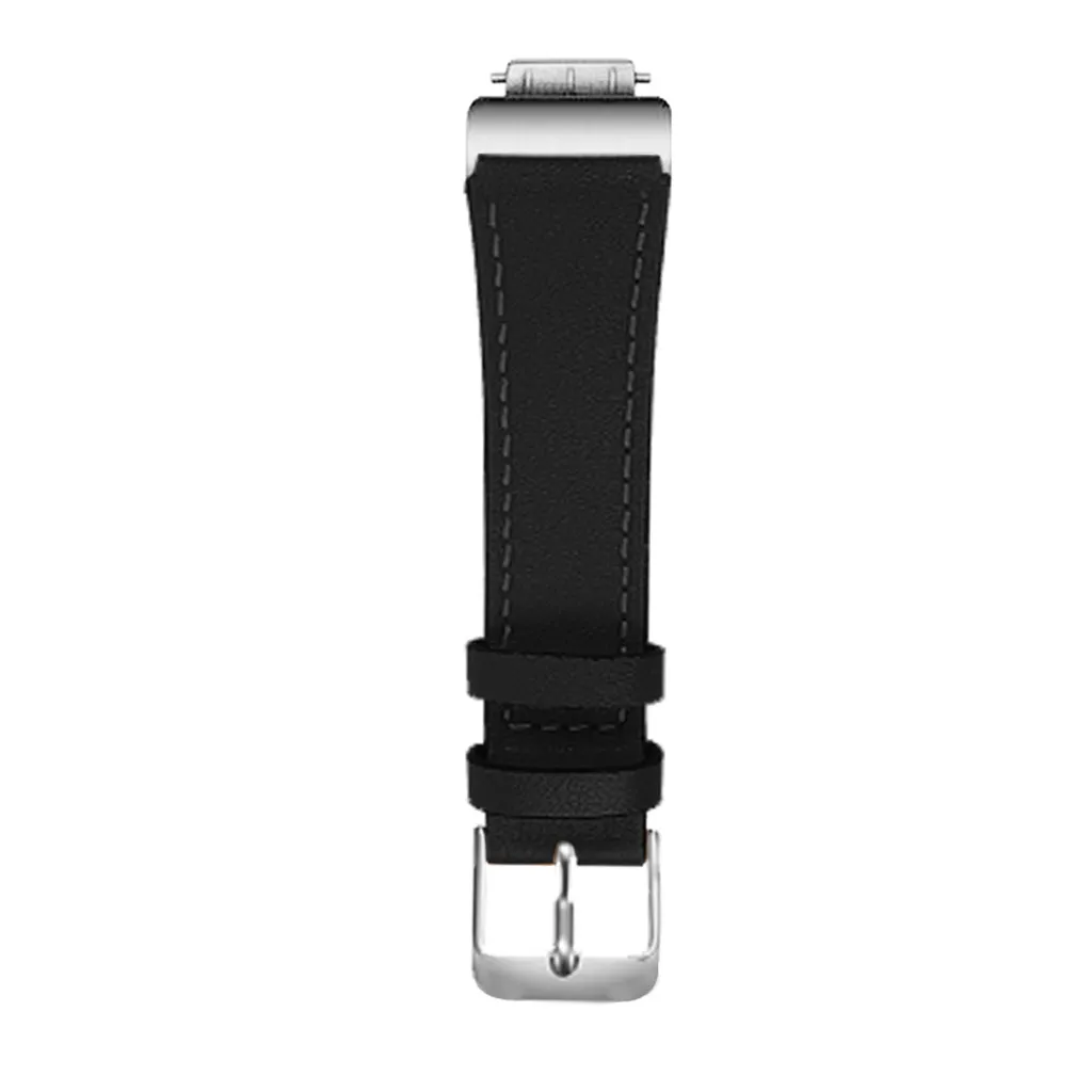 Новые замена роскошные кожаные часы ремешок для Fitbit Inspire/Inspire HR Лучшая цена браслет ремешок на запястье - Цвет: Черный