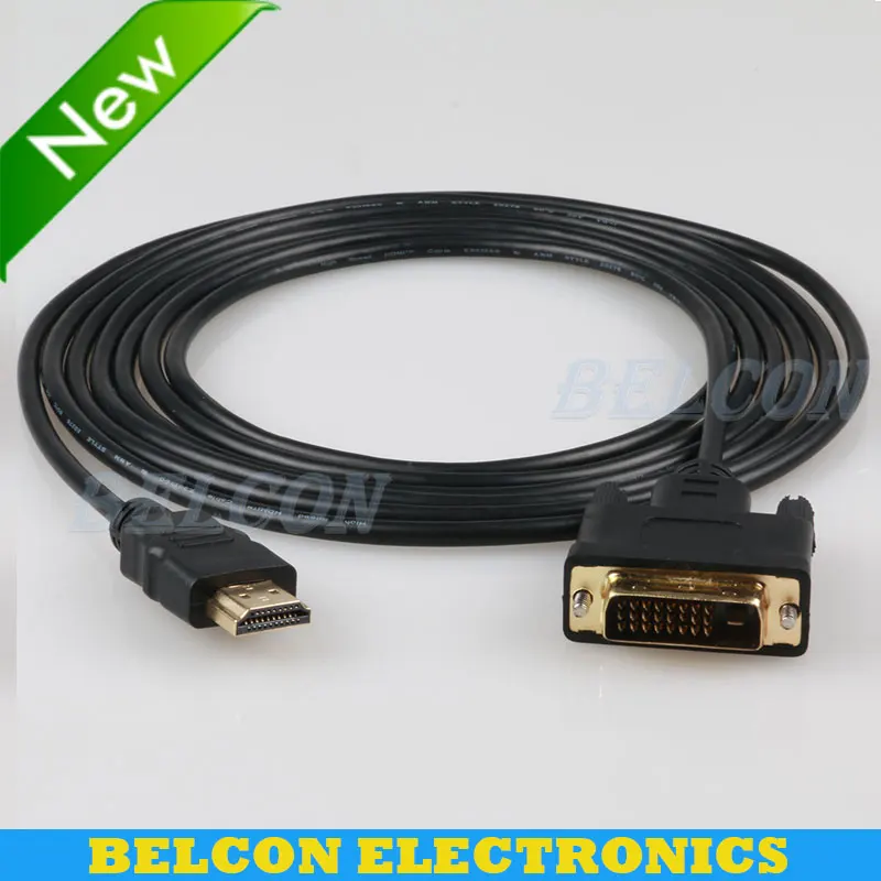 High speed HDMI to DVI cable 24+1 pin adapter Gold plated Male to male Cable For 1080P HD HDTV HD PC XBOX 1m 1.8m 2m 3m 5m