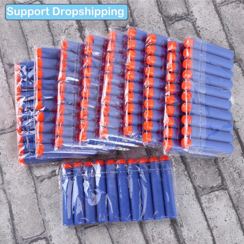 

NEW 100pcs For Nerf Bullets EVA Soft Head 7.2cm Refill Bullet Darts for Nerf Toy Gun Accessories for Nerf Blasters Dropship