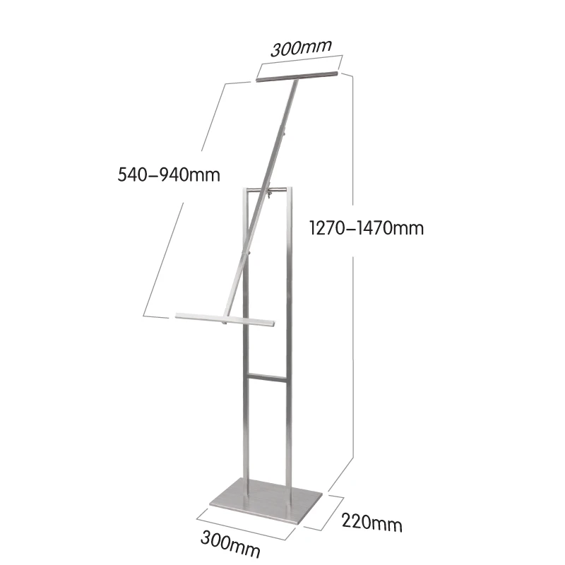 Linliangmuyu металлическая регулируемая рама фото напольный дисплей стойка держатель для рекламы плакат высокого качества из нержавеющей стали