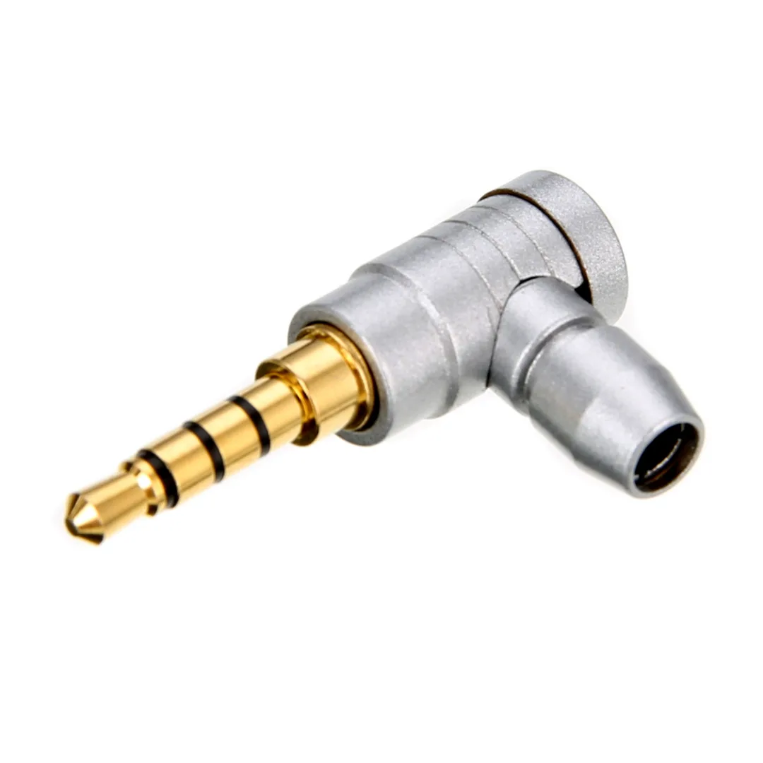 New 90 Degree Right Angle Male Jack Plug Audio Adapter L shape 3.5mm Stereo 4 Pole Audio Adapter Converter