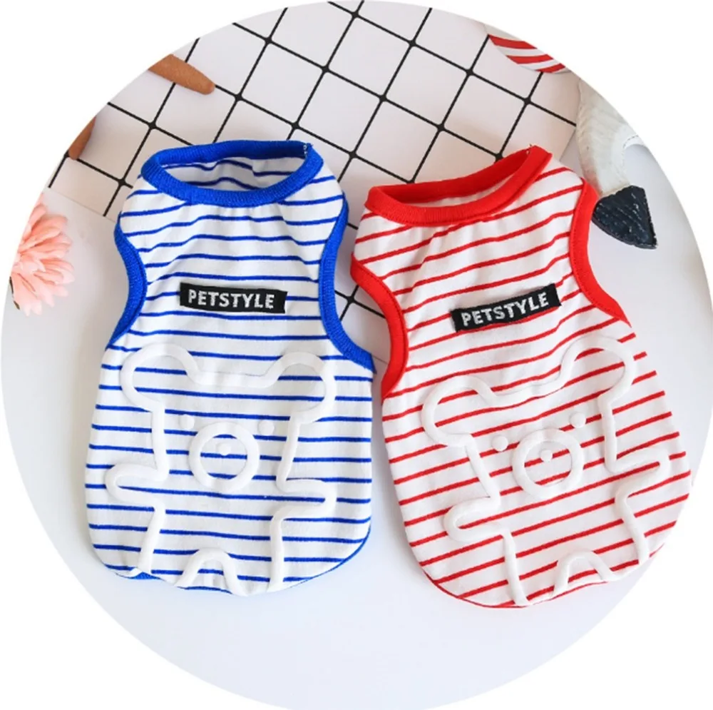

Pet dog Vest Costumes Cute Chubby Cartoon Bear Print T-shirt Summer Clothing Small Puppy Costume Tank Vest T Shirt