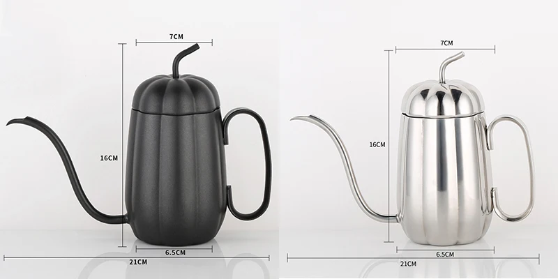 Кофейник из нержавеющей стали, чайник-капельница, кофейник, чайник-капельница из нержавеющей стали, креативная форма тыквы 450 мл