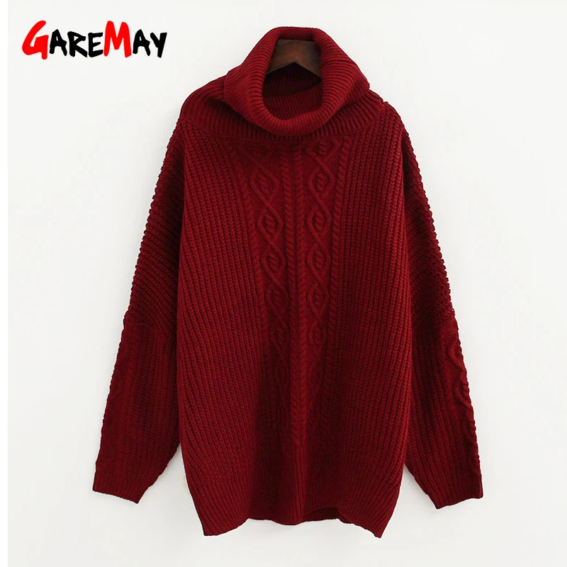 Turtleneck Women Sweater Oversized Jumpers Ladies Women's Winter Sweater Women Pullover Knitted Oversize Sweaters Turtleneck