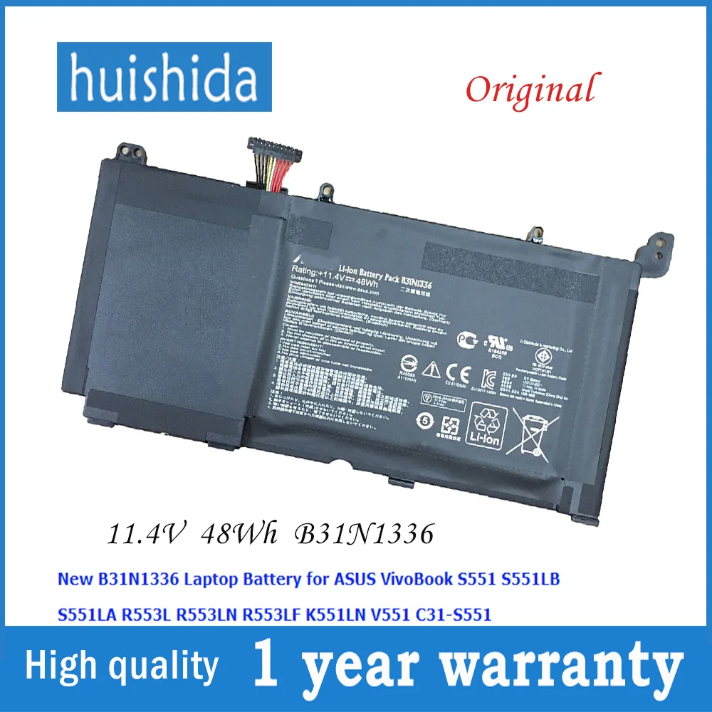 11 4 в 48WH B31N1336 новый оригинальный аккумулятор для ноутбука ASUS C31-S551 R553L/R553LN/R553
