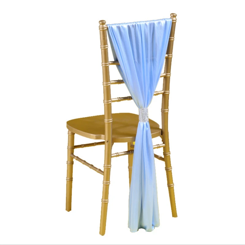 

20pcs Wedding Chair Sashes Chair Hoods Bamboo Ice Silk Chair Flower Bow Party Banquet Home Chair Cover Hood Decoration