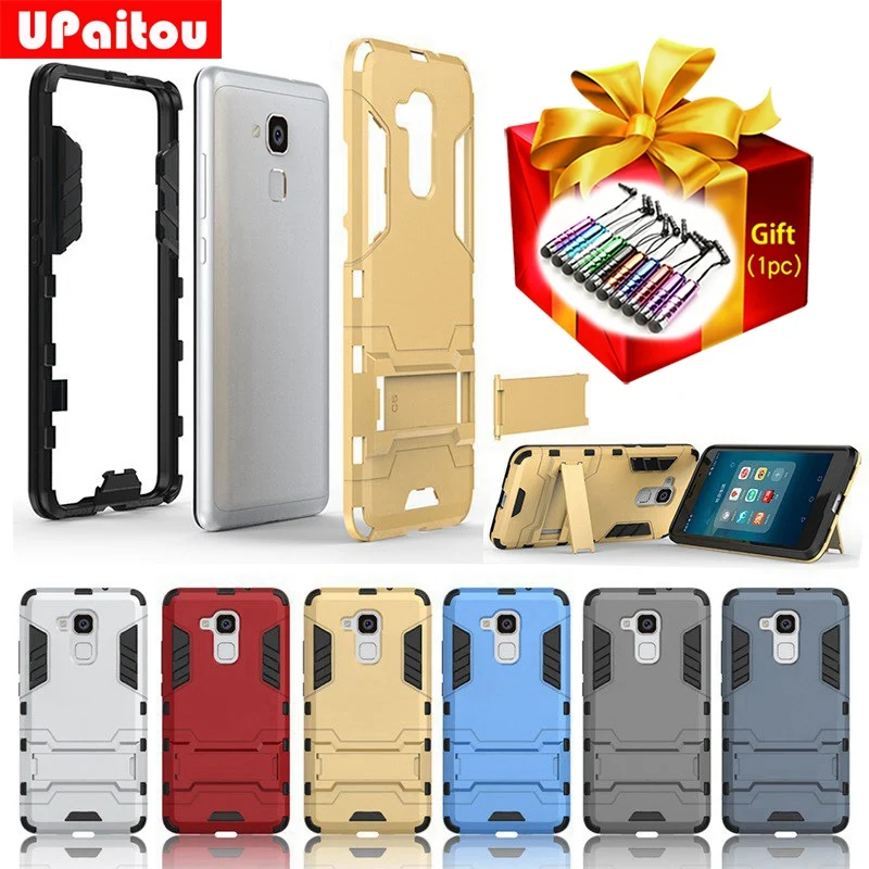 UPaitou Hybrid TPU PC Iron Man Armor Shield Case For Huawei GT3 / Honor 5C Stand Holder Back Cover for 7Lite |