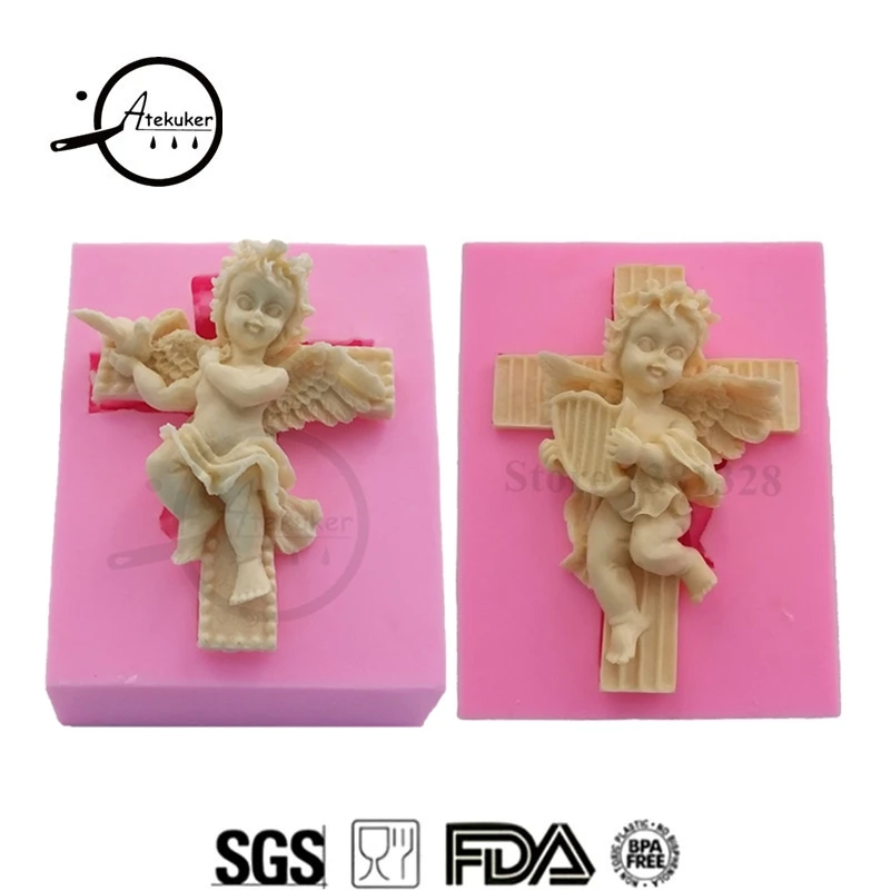 Atekuker 2 шт. медведь силиконовые формы для 3D ремесла Инструменты для помадки на торт украшения формы полимерной глины пластырь формы для
