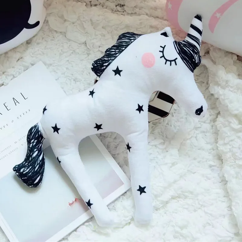 Fashion Soft Dolls Unicorn Horn Sleep Pillow Baby Child Kids Plush Toys Lumbar Cushion Princess Doll Babies Animals Lovely Gift