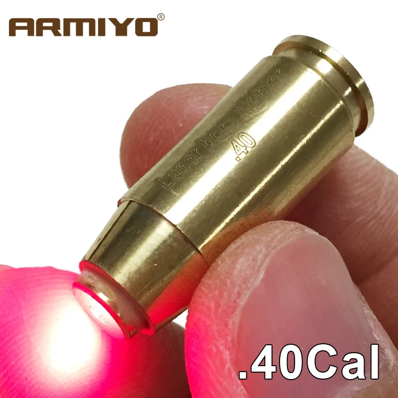 

Armiyo CAL: .40Cal 10mmx30mm Cartridge Pistol Bore Sight Tactical Gun Pointing Optic Red Laser Hunting Accessories No Batteries