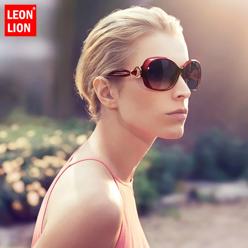 

LeonLion 2019 Oval Frame Sunglasses Women Hollow Temple Sun Glasses Luxury Travel UV400 Lunette De Soleil Femme