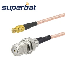 Supetbat антенный гибкий кабель F разъём женский MCX прямой штекер мужского типа косичка джемпер Радиочастотный кабель RG316 15 см, Новинка