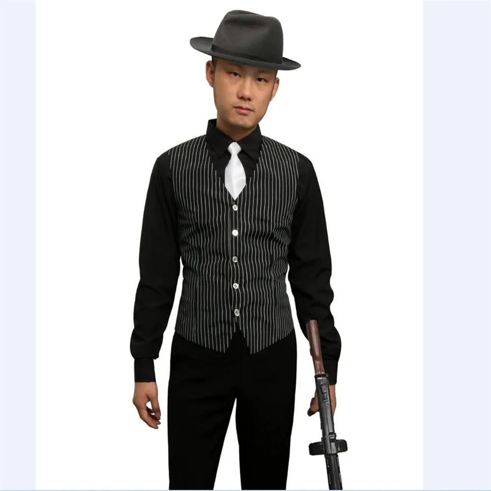Striped Shirt Mens Mobster Costume
