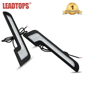 

LEADTOPS 2pcs Waterproof DRL L-Shape High Power Car Daytime Running Lights Led Strip Car Lamps 12v 6w Car Styling DE