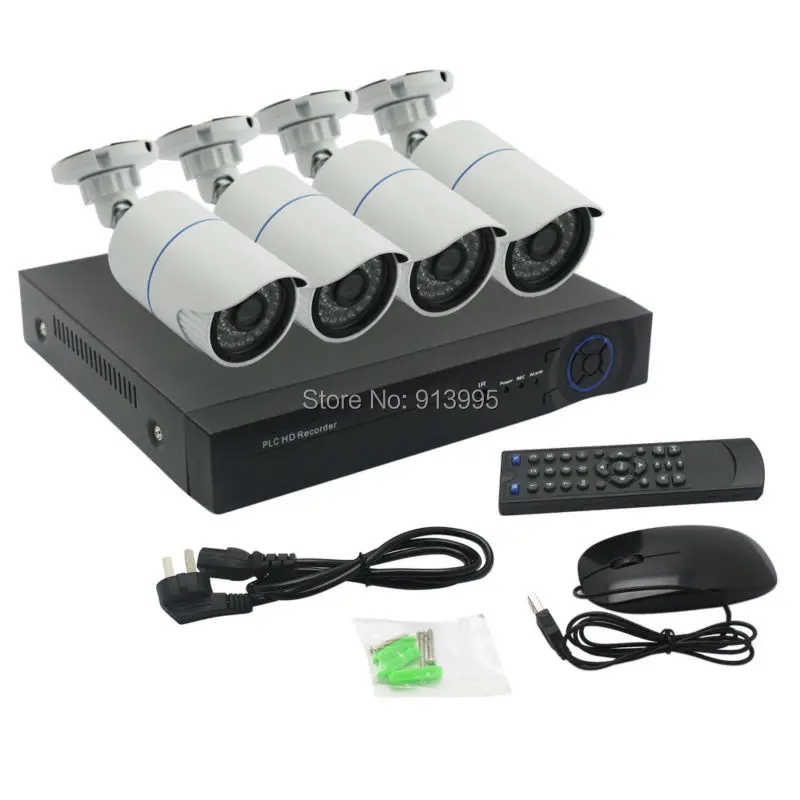 4ch 720P HD WiFi wireless CCTV Plug and play security camera system outdoor with1*500G HDD ,PLC electronic power ,Free shipping 4ch 720P HD WiFi wireless CCTV Plug and play security camera system outdoor with1*500G HDD ,PLC electronic power ,Free shipping
