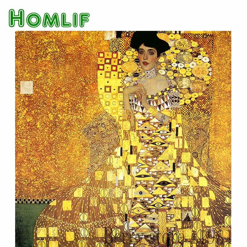 HOMLIF 5D DIY Алмазная вышивка красивая мозаика Густав Климт Картина алмазная паста