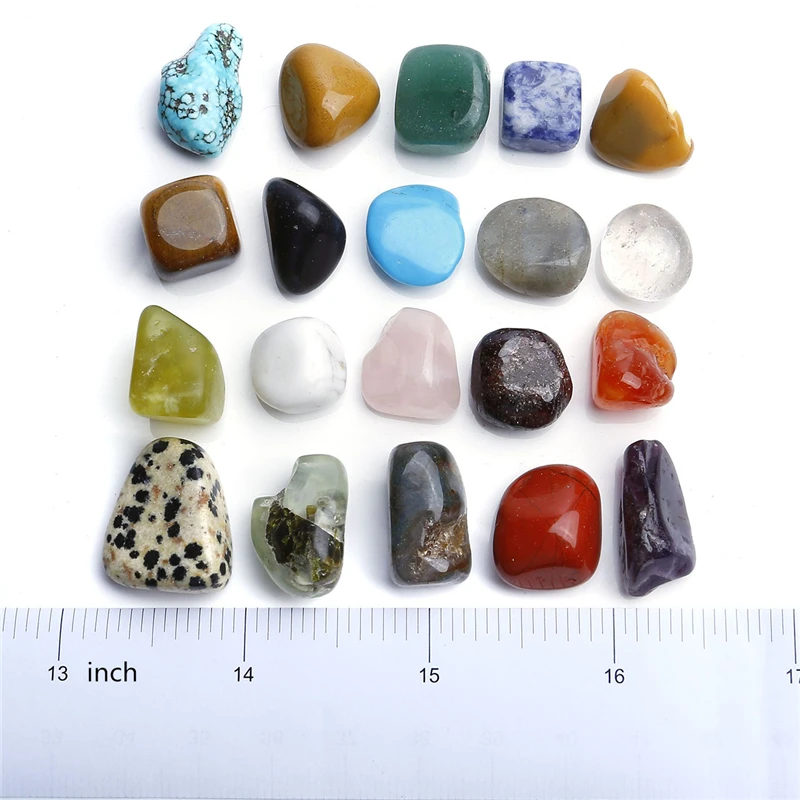 Sunligoo 20x мини натуральный кварц Целебный Камень и минералы дисплей коробка коллекция Украшение 0,4-0,9 дюймов