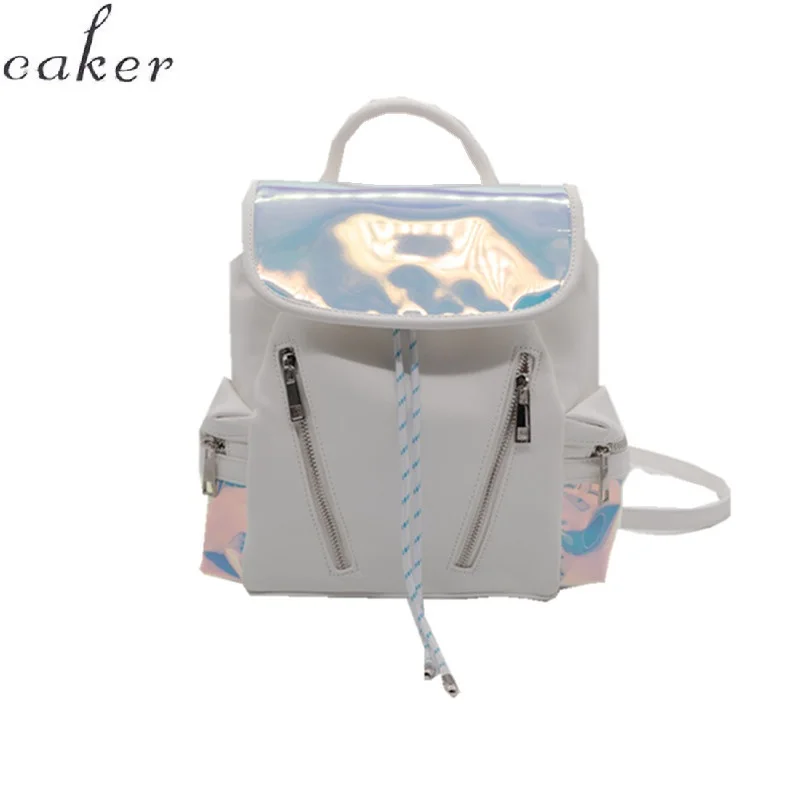 

Caker Brand 2019 Women Silver Drawstring Backpack Wholesale
