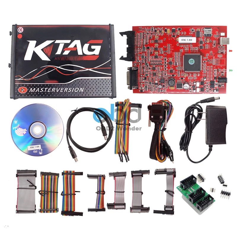 ЕС красный Ktag K TAG V7.020 KESS V2 V5.017 SW V2.25 V2.47 мастер ECU чип Тюнинг инструмент KESS 5,017 Красный Онлайн неограниченное количество жетонов