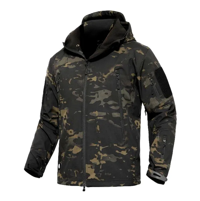 

Dropship Autumn Men's Military Camo Fleece Jacket Army Tactical Clothing Multicam Male Camouflage Windbreakers