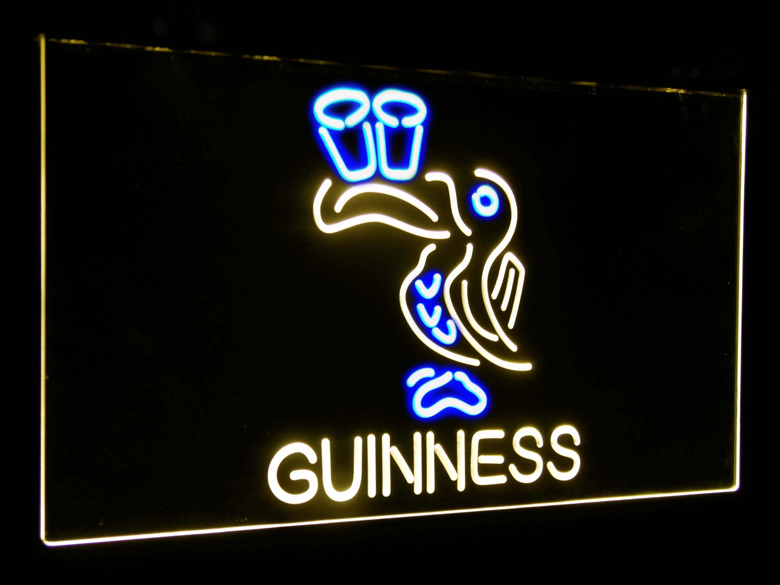 Прекрасный день пиво Guinness Тукан Бар Декор двойной цвет Led неоновый светильник вывески st6-a2121 - Цвет: Blue and Yellow