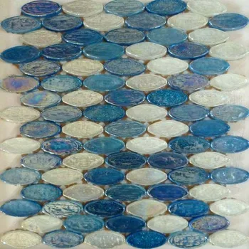 

Free shipping glaze crystal blue glass mosaic tile for bathroom,wall,border,stairs,porch,kitchen wall