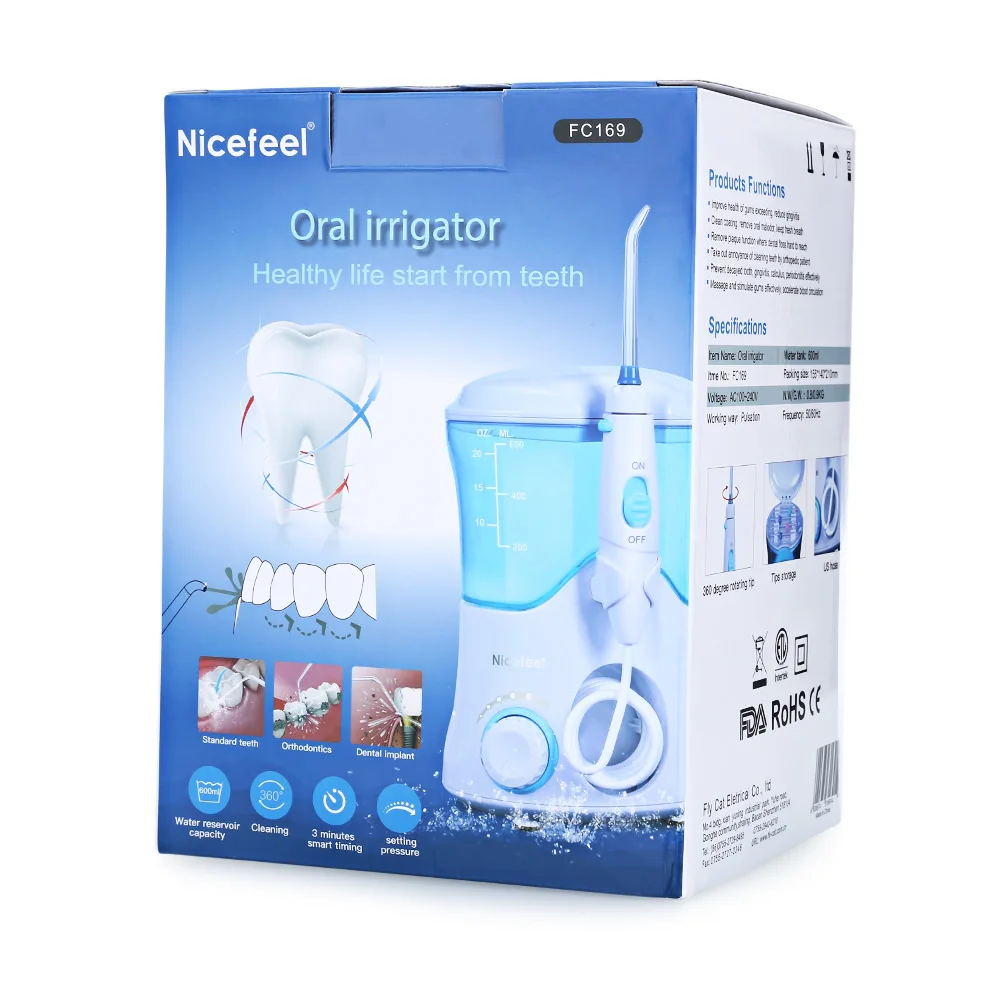 Nicefeel FC169 электрические зубные Flosser Ирригатор для полости рта пульсации 600 мл струи