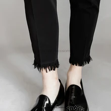 27-44 Для мужчин одежда стилист Подиум модные Повседневное стопы рот флэш Штаны костюм Большие размеры костюмы