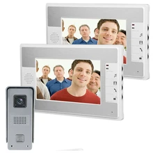 YobangSecurity 7″Inch Video Door Phone Video Door Entry System Intercom Doorbell Home Security Kit 1 Camera 2 Monitor