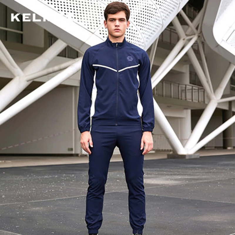 KELME мужской костюм для бега и бега, спортивная одежда для фитнеса, спортивные костюмы для отдыха, тканые теплые костюмы с капюшоном 3981514