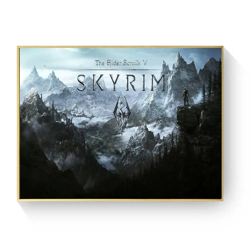 Skyrim The Elder Scrolls игровые плакаты и принты настенные художественные декоративные картины на холсте для гостиной домашний Декор без рамы - Цвет: 3