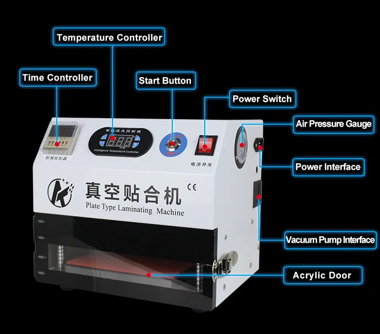 Новейший OCA вакуумный ламинатор OCA ламинатор lcd восстановительная ламинационная машина+ независимая lcd машина для удаления пузырьков